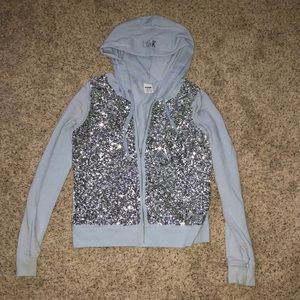Victoria’s Secret PINK Sequin Zip-Up Hoodie
